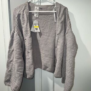 Sadie & Sage Textured Gray Cardigan